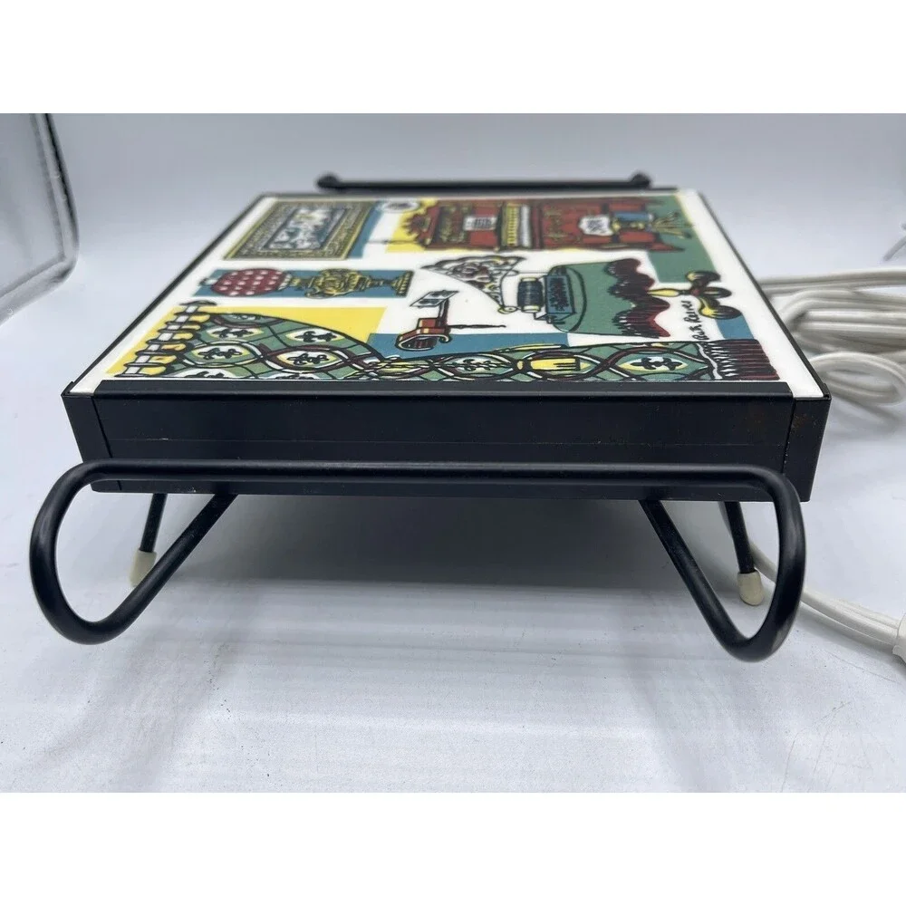 Vintage Garth Industries Electric Trivet Food Warmer Ruth Reeves Decorative Tile